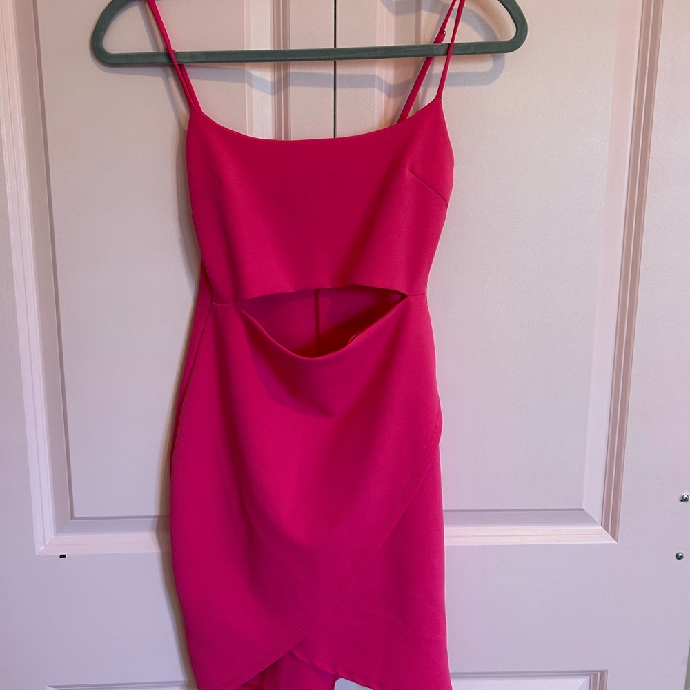 hot pink lulus cocktail dress